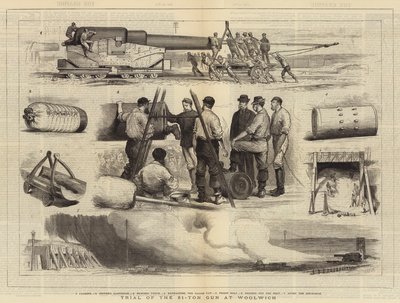 Trial of the 81-Ton Gun at Woolwich by Joseph Nash